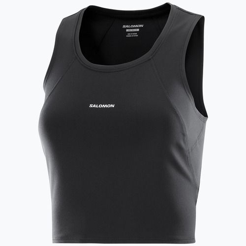 Damen Laufshirt Salomon SHAKEout Bliss Tanklette deep black