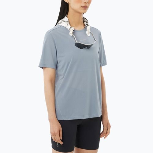 Damen-Laufshirt Salomon Shakeout Core trade winds