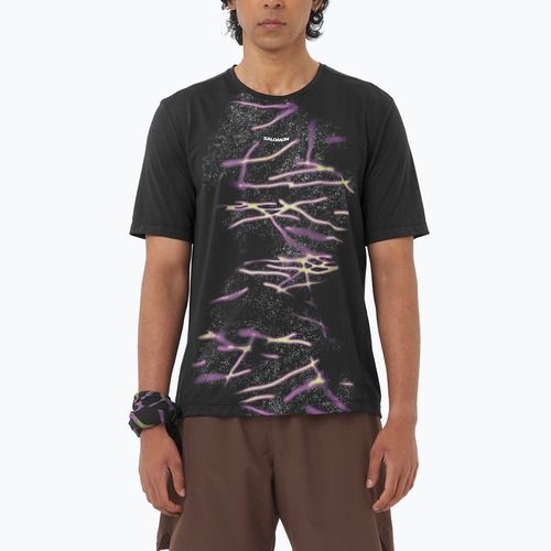 Salomon Shakeout Core Herren-Laufshirt GFX deep black