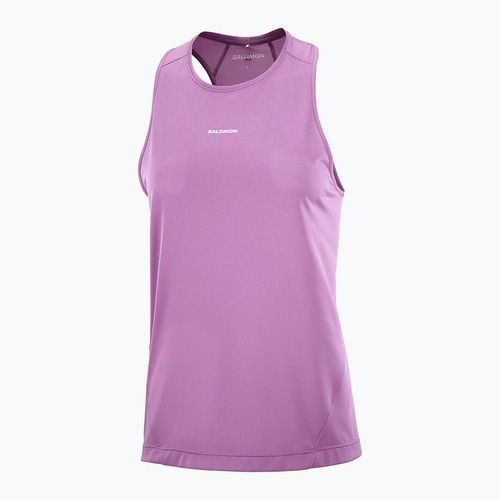 Damen-Laufshirt Salomon Shakeout Core Tank iris orchid