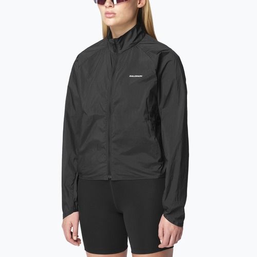 Damen-Laufjacke Salomon Shakeout Fly deep black