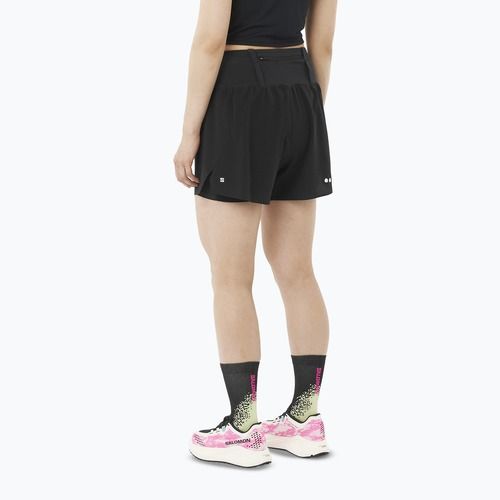 Damen Laufshorts Salomon Sense Aero 2IN1 Trail 4" deep black