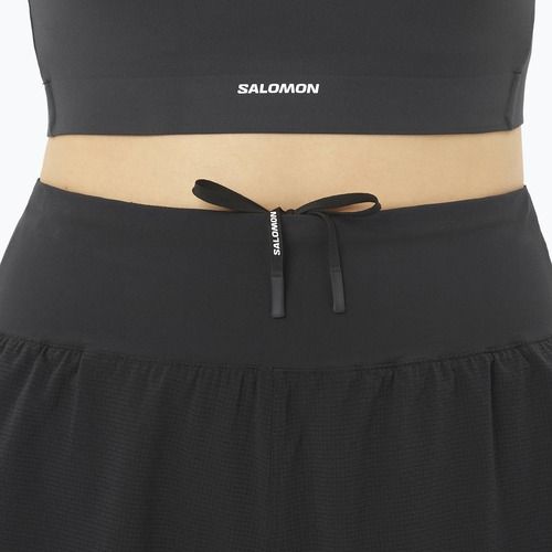 Damen-Laufshorts Salomon Sense Aero Stow 4" deep black