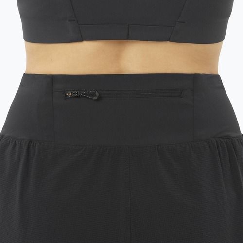 Damen-Laufshorts Salomon Sense Aero Stow 4" deep black