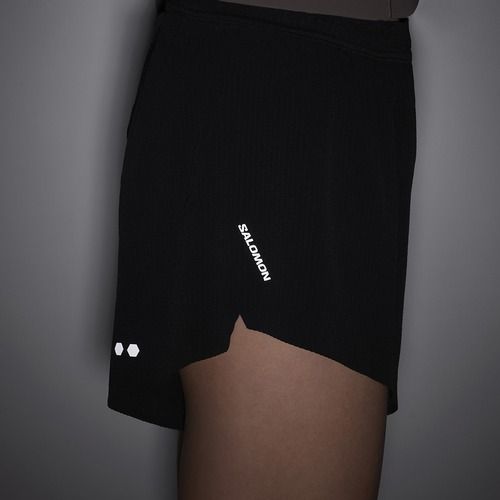 Damen-Laufshorts Salomon Sense SPLT 3" deep black