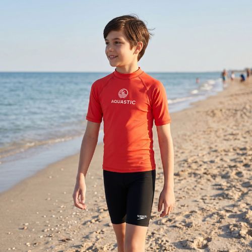 Kinder-Shirt AQUASTIC Rimos UV 50+ UPF orange