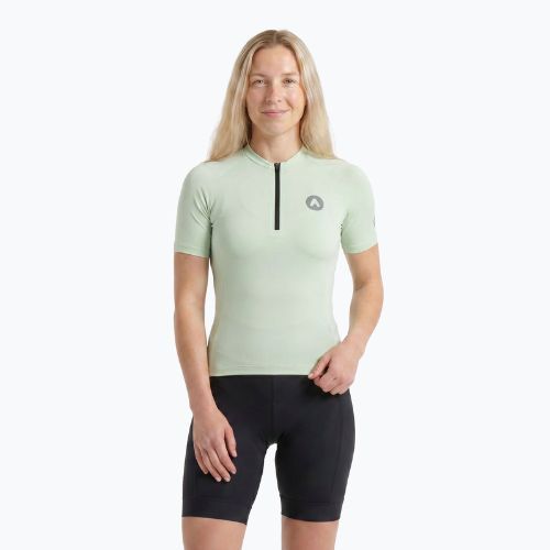 Damen Fahrradtrikot ATTABO TEVRA mit kurzem Reißverschluss in Minzgrün