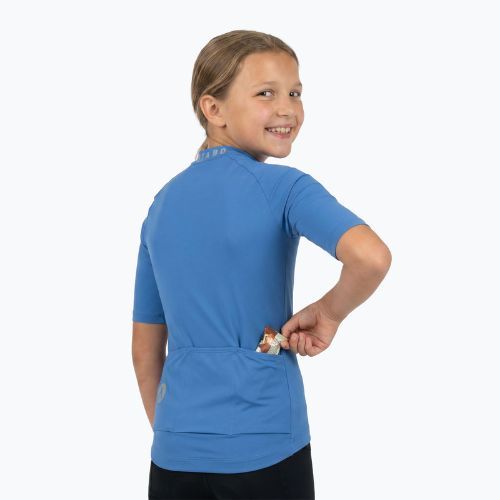 Kinder-Radtrikot ATTABO TEVRA JR mit kurzem Reißverschluss blau