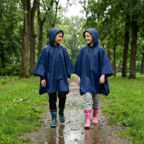 Kinder-Regenponcho KADVA AquaDefend Membran 5000 marineblau