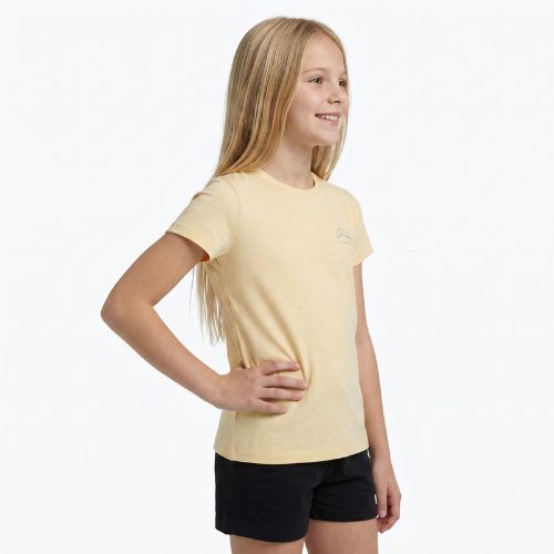 Kinder-Trekking-T-Shirt KADVA Merivra Merinowolle Pfirsich