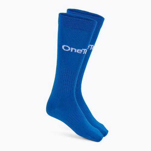 Kinder-Fußballsocken OneTeam Precision football socks Set 2-pack blau