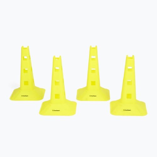 Satz von Leitkegeln OneTeam TRFTB03 HG4 4 Stück gelb