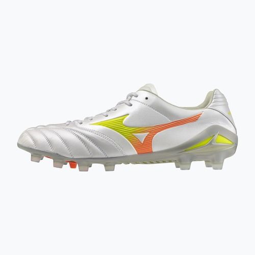 Fußballschuhe Mizuno Monarcida Neo III Elite FG white/evening primrose/lava orange