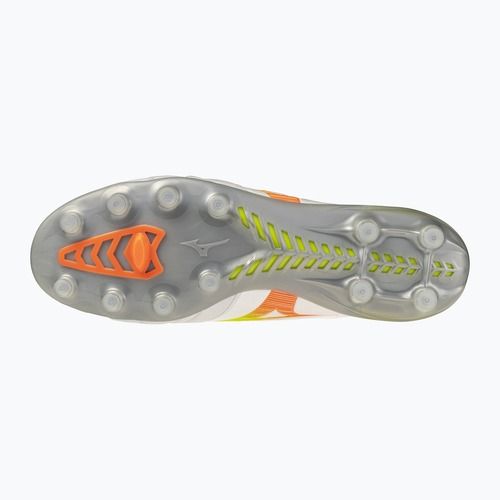 Fußballschuhe Mizuno Monarcida Neo III Elite FG white/evening primrose/lava orange