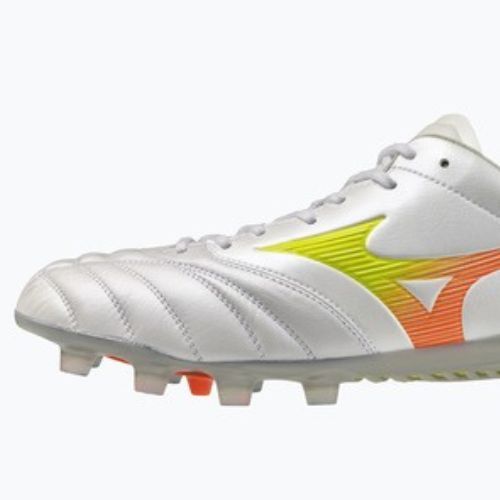 Fußballschuhe Mizuno Monarcida Neo III Elite FG white/evening primrose/lava orange