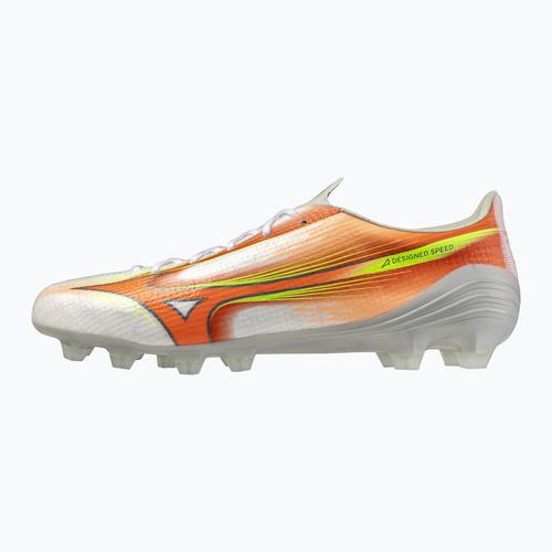 Fußballschuhe Mizuno Alfa III Pro FG white/lava orange/evening primrose
