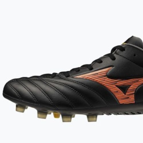 Fußballschuhe Mizuno Monarcida Neo III Pro FG black/lava orange/arcadia