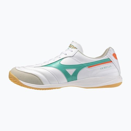 Fußballschuhe Mizuno Morelia Sala Elite IN white/arcadia/lava orange
