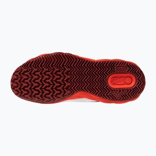 Herren-Tennisschuhe Mizuno Wave Enforce Court CC fiery red/white/sun-dried tomato