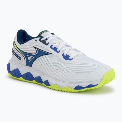 Tennisschuhe Mizuno Wave Enforce Tour 2 CC white/dazzling blue/lightning