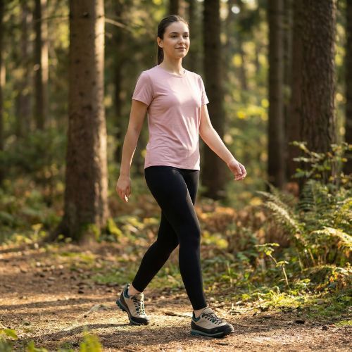 Trekkingschuhe Damen KADVA NEVRA WP Niedrige Leder-Wanderschuhe Beige