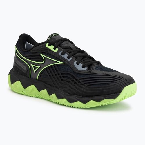 Padelschuhe Mizuno Wave Enforce Tour 2 black/foliage green/glowing ap