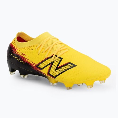 Fußballschuhe New Balance Schuhe Furon Pro V8 FG punch yellow/black 100/fire cracker