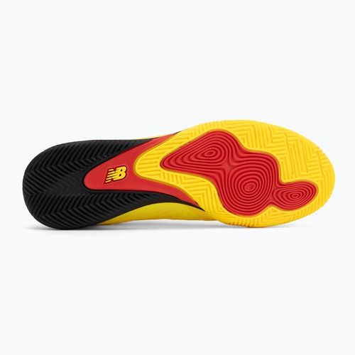 Fußballschuhe New Balance Schuhe Furon Pro V8 IN punch yellow/black 100/fire cracker