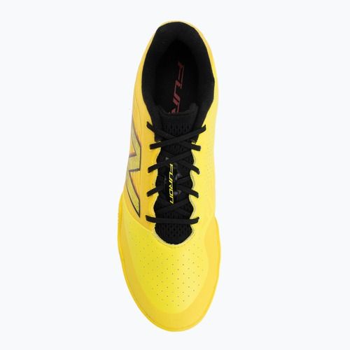 Fußballschuhe New Balance Schuhe Furon Pro V8 IN punch yellow/black 100/fire cracker