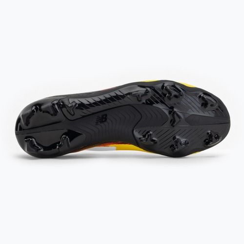 Fußballschuhe Kinder New Balance Schuhe Furon Team V8 FG punch yellow/black 100/fire cracker