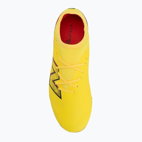 Fußballschuhe Kinder New Balance Schuhe Furon Team V8 FG punch yellow/black 100/fire cracker