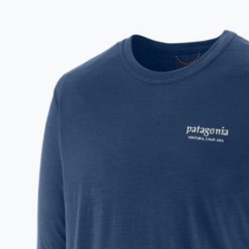 Longsleeve Herren Patagonia Cap Cool Merino Blend Graphic heritage header/clement blue