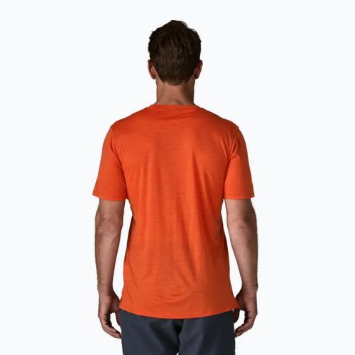 Herren T-Shirt Patagonia Cap Cool Merino Blend Graphic Shirt heritage header/coal orange