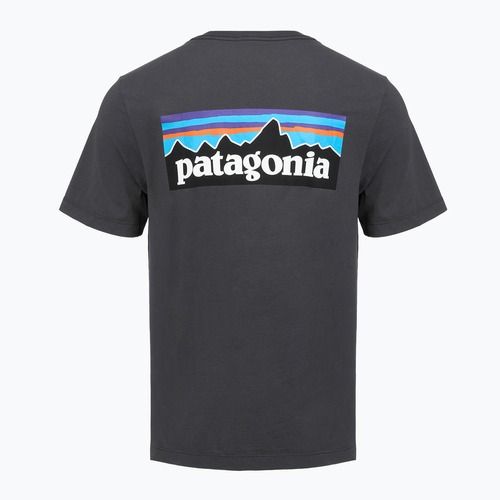 Herren T-Shirt Patagonia P-6 Logo ink black