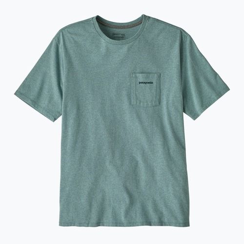 Herren T-Shirt Patagonia Boardshort Logo Pocket Responsibili blue sage