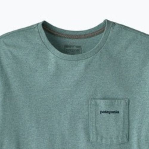 Herren T-Shirt Patagonia Boardshort Logo Pocket Responsibili blue sage