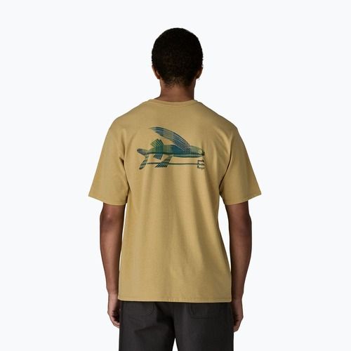 Shirt Herren Patagonia Flying Fish Responsibili Tee limestone yellow/heritage fitz