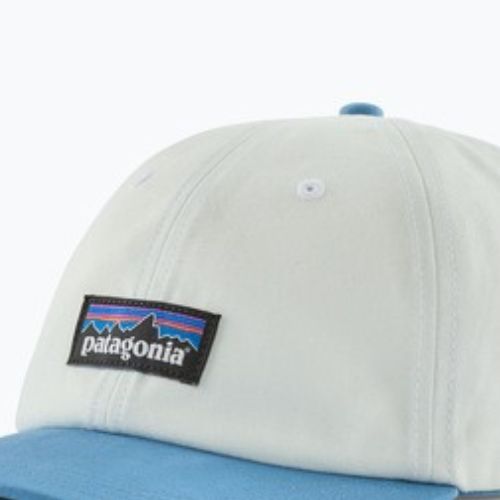 Basecap Patagonia P-6 Label Trad birch white w/shore blue