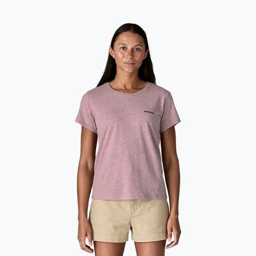 Shirt Damen Patagonia P-6 Logo Responsibili-Tee qulet violet
