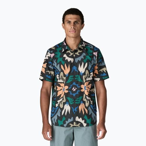 Herrenhemd Patagonia Go To kaleido/black