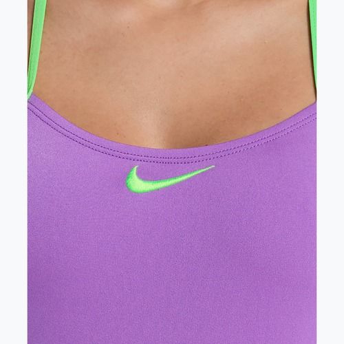 Damen Badeanzug Nike Hydrastrong Logo Graphic T-Back bright violet