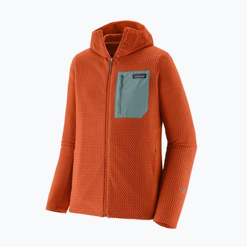 Herren-Trekkingpullover Patagonia R1 Air Full Zip Hoody coal orange