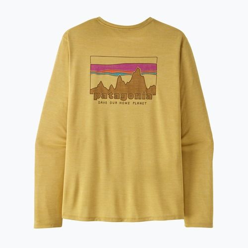 Herren-Langarmshirt Patagonia Capilene Cool Daily - '73 Skyline limestone yellow/light limestone yellow c-dye
