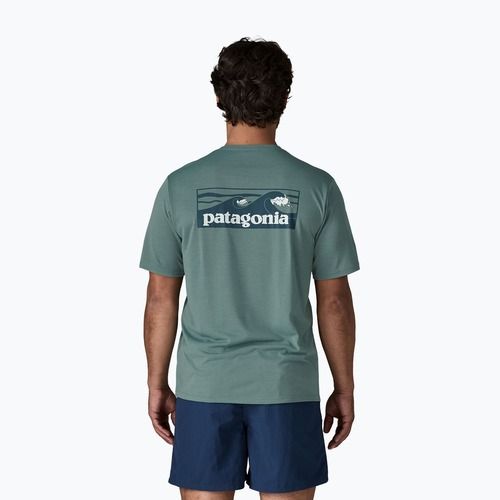Herren T-Shirt Patagonia Capilene Cool Daily - Boardshort Logo blue sage/light blue sage x-dye