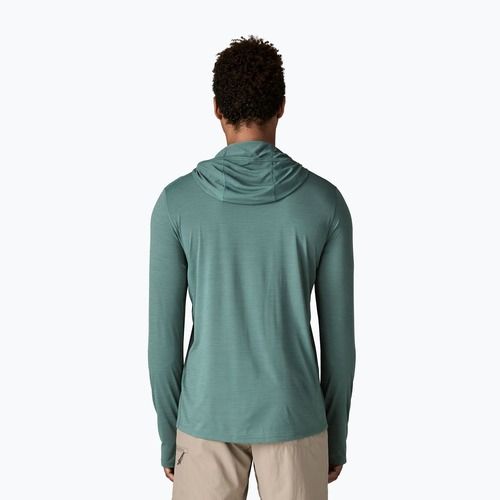 Herren Sweatshirt Patagonia Capilene Ultra Hoody blue sage/light blue sage x-dye