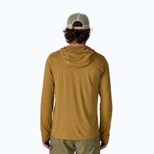 Herren Sweatshirt Patagonia Capilene Ultra Hoody bobcat brown/light bobcat brown x-dye