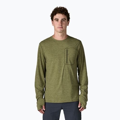 Herren-Langarmshirt Patagonia Capilene Cool Sun caper green/buckhorn green x-dye