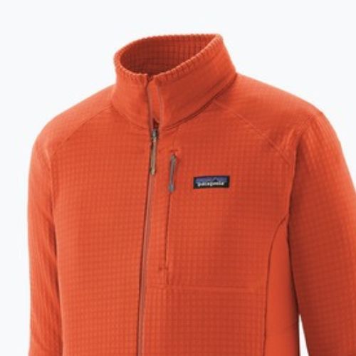 Herren Fleecejacke Patagonia R1 Hybrid coal orange