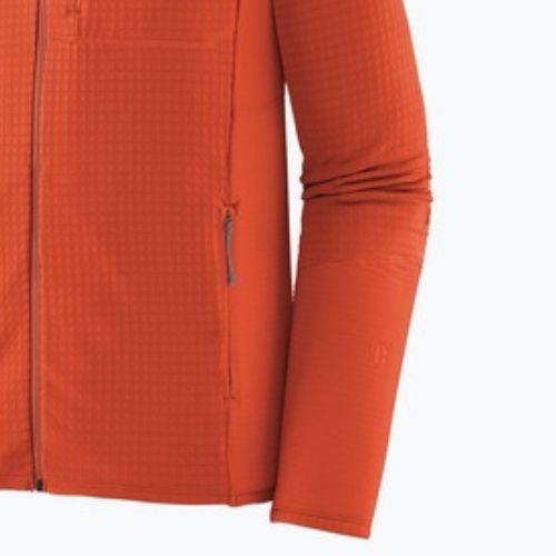 Herren Fleecejacke Patagonia R1 Hybrid coal orange