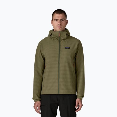 Herren-Softshelljacke Patagonia R1 TechFace Hoody basin green